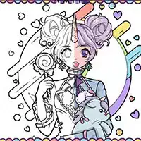 Anime Girls Coloring Book: Pop Manga Coloring capture d'écran du jeu