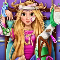 Recuperación De La Princesa Rapunzel Rubia En El Hospital