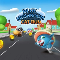 Kék Gomba Macskafutás játék képernyőképe
