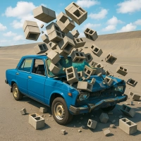 Тест за катастрофа на автомобил: Изоставен град