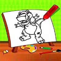 Dinosaure À Colorier Facile Pour Les Enfants capture d'écran du jeu