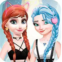 Elsa Ve Anna Giydirme Makyajı oyun ekran görüntüsü