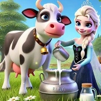 elsa_milking_cow Juegos