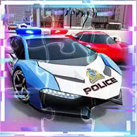 Polizeiautos Match3-Puzzle-Folie