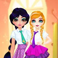princesses_bff_rush_to_school Игры