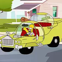The Simpsons Car Jigsaw game screenshot