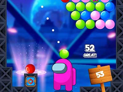 Among Us Bubble Shooter اسکرین شات بازی