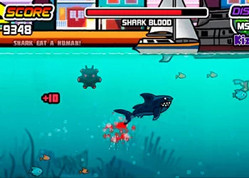 Angry Shark Online skærmbillede af spillet