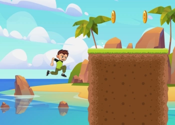 Ben 10 Corrida Na Ilha captura de tela do jogo