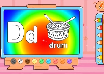 塗り絵ブック：Dの文字 ゲームのスクリーンショット