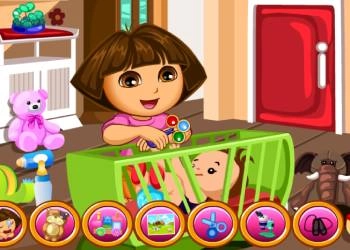 Dora Bebé Cuidado Holgazaneando captura de pantalla del juego