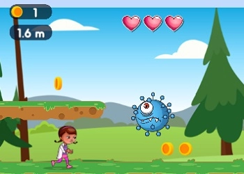 Dottie Doc Super Adventure Run Corona-Virus-Verscheuchung Spiel-Screenshot