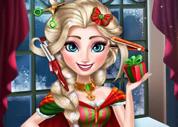 Coupes De Cheveux Réelles De Noël D'elsa capture d'écran du jeu