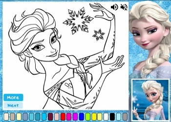 Elsa Frozen Coloring game screenshot