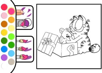 Σελίδα Χρωματισμού Garfield στιγμιότυπο οθόνης παιχνιδιού