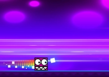 Geometrisches Neon-Dash-Regenbogen Spiel-Screenshot