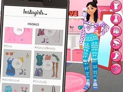 Instagirls Valentines Dress Up Spiel-Screenshot