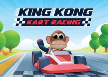 किंग कांग कार्ट रेसिंग खेल का स्क्रीनशॉट
