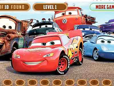 Lightning Mcqueen Hidden pamje nga ekrani i lojës