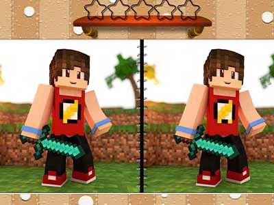 Minecraft Cinco Diferencias captura de pantalla del juego