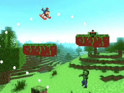 ماين كرافت مغامرة الهليكوبتر لقطة شاشة اللعبة