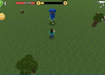 Minecraft Shooter: L'attacco Di Huggy! screenshot del gioco