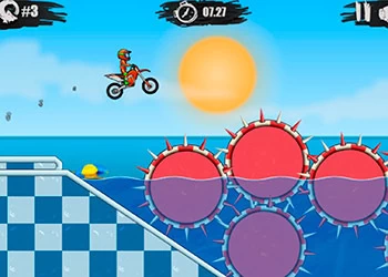 Moto X3M Poolparty schermafbeelding van het spel