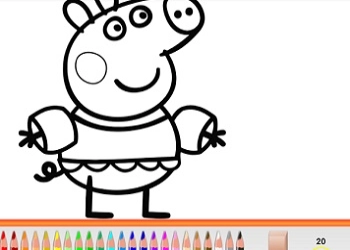 Peppa Pig Kleuren In schermafbeelding van het spel