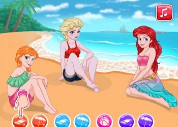 Fiesta En La Playa De Las Princesas captura de pantalla del juego