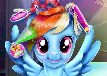 Regenboog Pony Echte Kapsels schermafbeelding van het spel