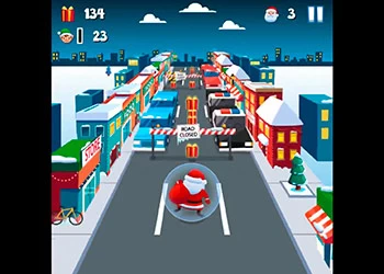 Corrida Da Cidade Do Papai Noel captura de tela do jogo