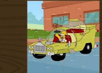 Simpsons Car Jigsaw game screenshot