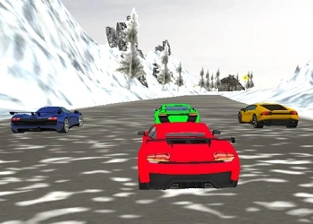 Sneeuwrijden Auto Racebaan Simulator schermafbeelding van het spel