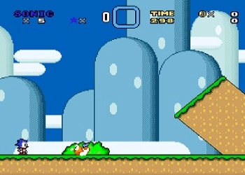 Sonic no Mundo do Super Mario captura de tela do jogo