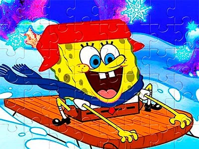 Spongebob Winterpuzzel schermafbeelding van het spel