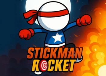 Foguete Stickman captura de tela do jogo
