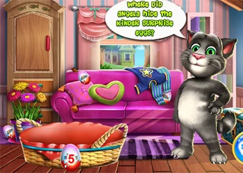 Talking Tom Kinder Surprise o'yin skrinshoti