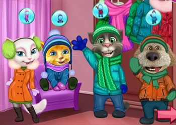 Talking Tom Bermain Bola Salju tangkapan layar permainan