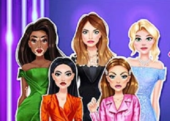 Winter Top Model Dress Up schermafbeelding van het spel